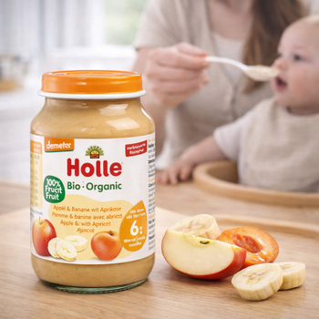 Holle Apple Banana Apricot Puree 190g_1