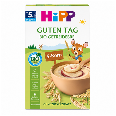 HiPP 5-Grain Organic Baby Cereal 200 g  5 months+ (DA30405)