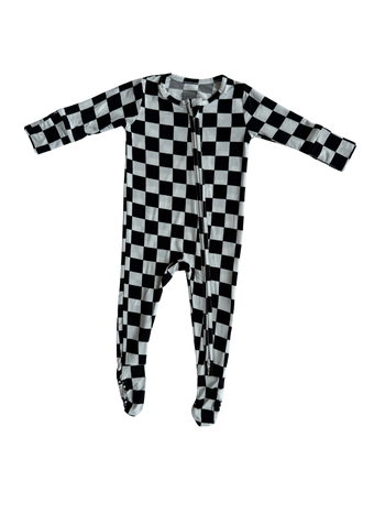 Black & White Checker Bamboo Jumpsuit – Classic Style, Everyday Comfort