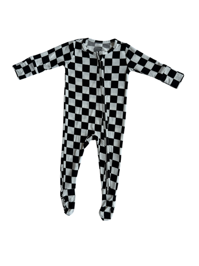 Black & White Checker Bamboo Jumpsuit – Classic Style, Everyday Comfort