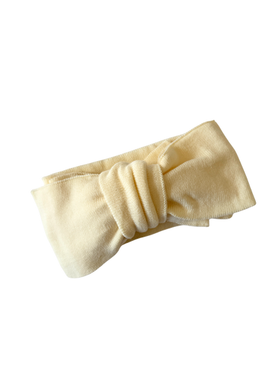 Classic Bow Headband - Cream