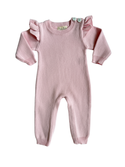 Ruffle Shoulder Organic Cotton Jumpsuit – Timeless Charm for Every Occasion