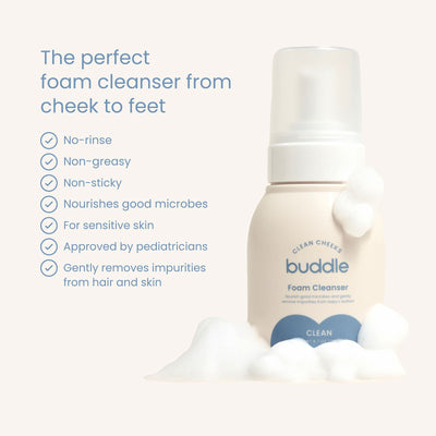 Buddle Clean Cheeks No-Rinse Foam Cleanser 🌿