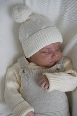 Natural Knit Baby Overalls
