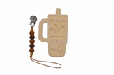 Tumbler Teether with Silicone Pacifier Clip