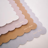 Ava & Oliver Vegan Leather Changing Mat – Cream Scallop