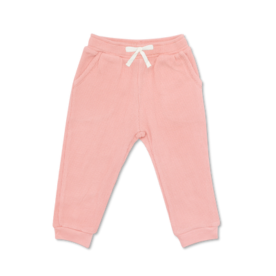 Apple Park Waffle Joggers - Dusty Rose