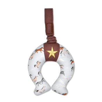Apple Park Horseshoe Stroller Toy - Wild Horses