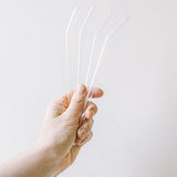 Mason Bottle Glass Straws, 4 Pack