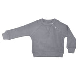 Apple Park Waffle Crew Neck Sweatshirt - Smoke