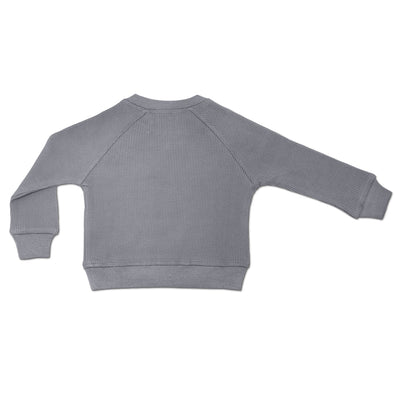 Apple Park Waffle Crew Neck Sweatshirt - Smoke