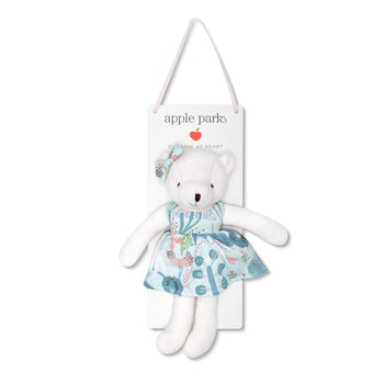 Apple Park Little Bear Plush - Minty Bear Bloom