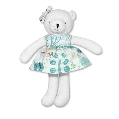 Apple Park Little Bear Plush - Minty Bear Bloom