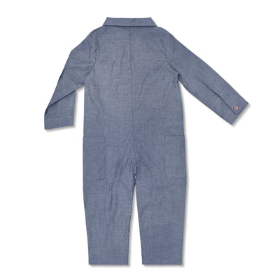 Apple Park Chambray Long-Sleeve Jumpsuit