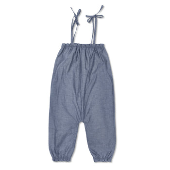 Apple Park Tie Shoulder Jumpsuit - Chambray