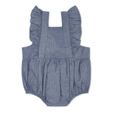 Apple Park Flutter Sleeve Romper - Chambray