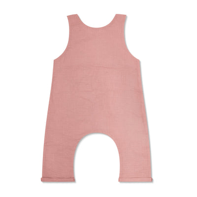 Apple Park Muslin Snap Jumpsuit - Terra Cotta