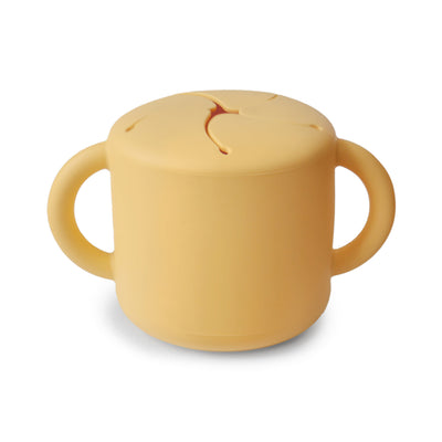 Mushie Silicone Snack Cup – Spill-Proof Toddler Snack Container