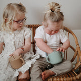 Mushie Silicone Snack Cup – Spill-Proof Toddler Snack Container