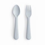Mushie Dinnerware Fork and Spoon Set – Non-Toxic Baby Utensils