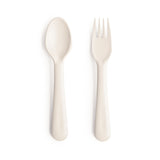 Mushie Dinnerware Fork and Spoon Set – Non-Toxic Baby Utensils