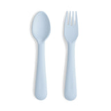 Mushie Dinnerware Fork and Spoon Set – Non-Toxic Baby Utensils