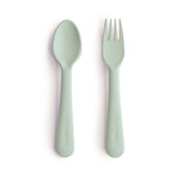 Mushie Dinnerware Fork and Spoon Set – Non-Toxic Baby Utensils