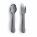 Mushie Dinnerware Fork and Spoon Set – Non-Toxic Baby Utensils