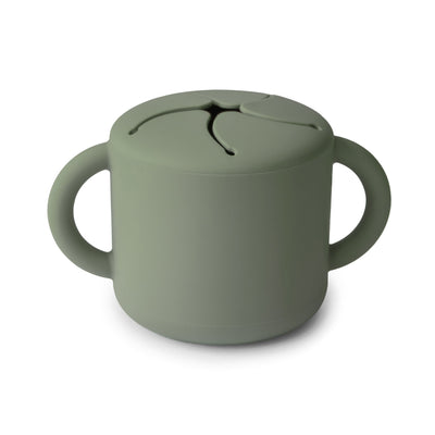 Mushie Silicone Snack Cup – Spill-Proof Toddler Snack Container