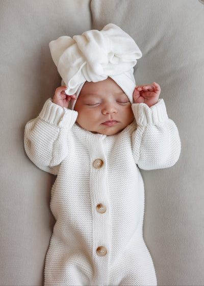 Classic Bow Headband - White