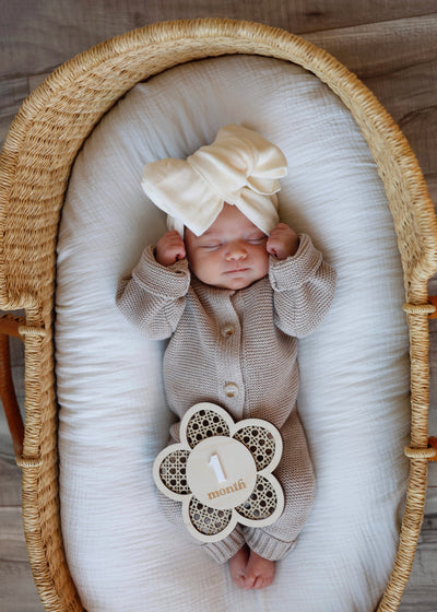 Classic Bow Headband - Cream