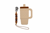 Tumbler Teether with Silicone Pacifier Clip