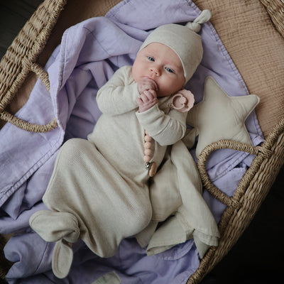 Mushie Star Lovey Blanket – Organic Cotton Baby Comfort Blanket