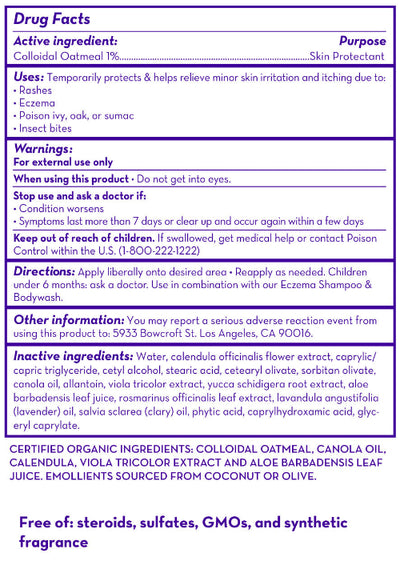 California Baby Eczema Cream – Colloidal Oatmeal Soothing Moisturizer for Sensitive Skin