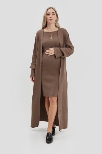 NOM Maternity Emaline Full-Length Cardigan