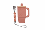 Tumbler Teether with Silicone Pacifier Clip