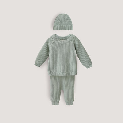 Chunky Knit Baby Beanie – Organic Cotton