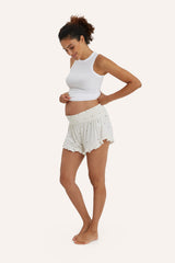 NOM Maternity Fleur Smocked Maternity Shorts