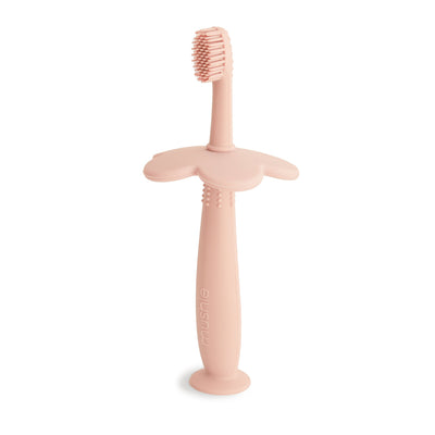 Mushie Flower Training Toothbrush – Silicone Toddler Toothbrush