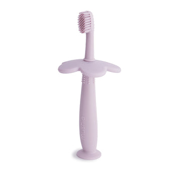 Mushie Flower Training Toothbrush – Silicone Toddler Toothbrush