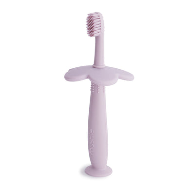 Mushie Flower Training Toothbrush – Silicone Toddler Toothbrush