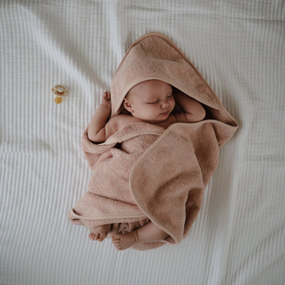Mushie Organic Cotton Hooded Baby Towel – Soft & Absorbent Bath Towel