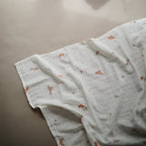 Mushie Organic Cotton Muslin Swaddle Blanket