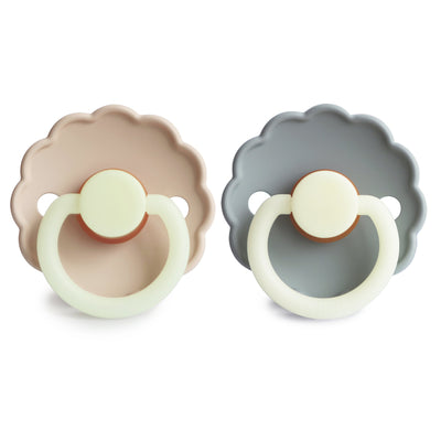 FRIGG Daisy Night Glow Rubber Pacifier – Natural Latex Glow-in-the-Dark Pacifier