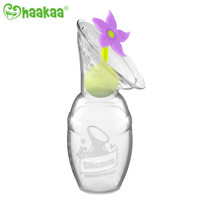 Haakaa Silicone Breast Pump with Flower Stopper (100ml)