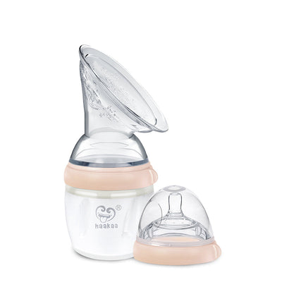 Haakaa Gen. 3 Silicone Baby Bottle & Breast Pump Flange Set – 5-in-1 Express, Feed & Store System