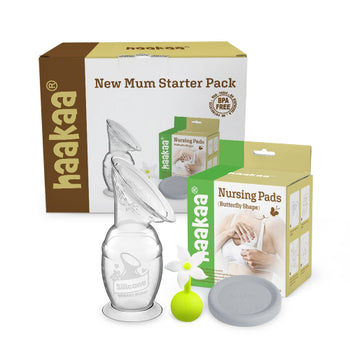 Silicone Breastfeeding Starter Pack – 150ml Manual Pump Gift Set for New Moms
