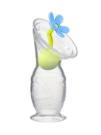 Haakaa Silicone Breast Pump & Flower Stopper Combo (4oz)