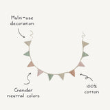 Mushie Baby Garland – Nursery Wall & Crib Decor