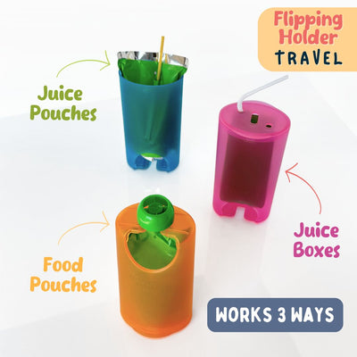 Flipping Holder TRAVEL – Food Pouch & Juice Box Holder